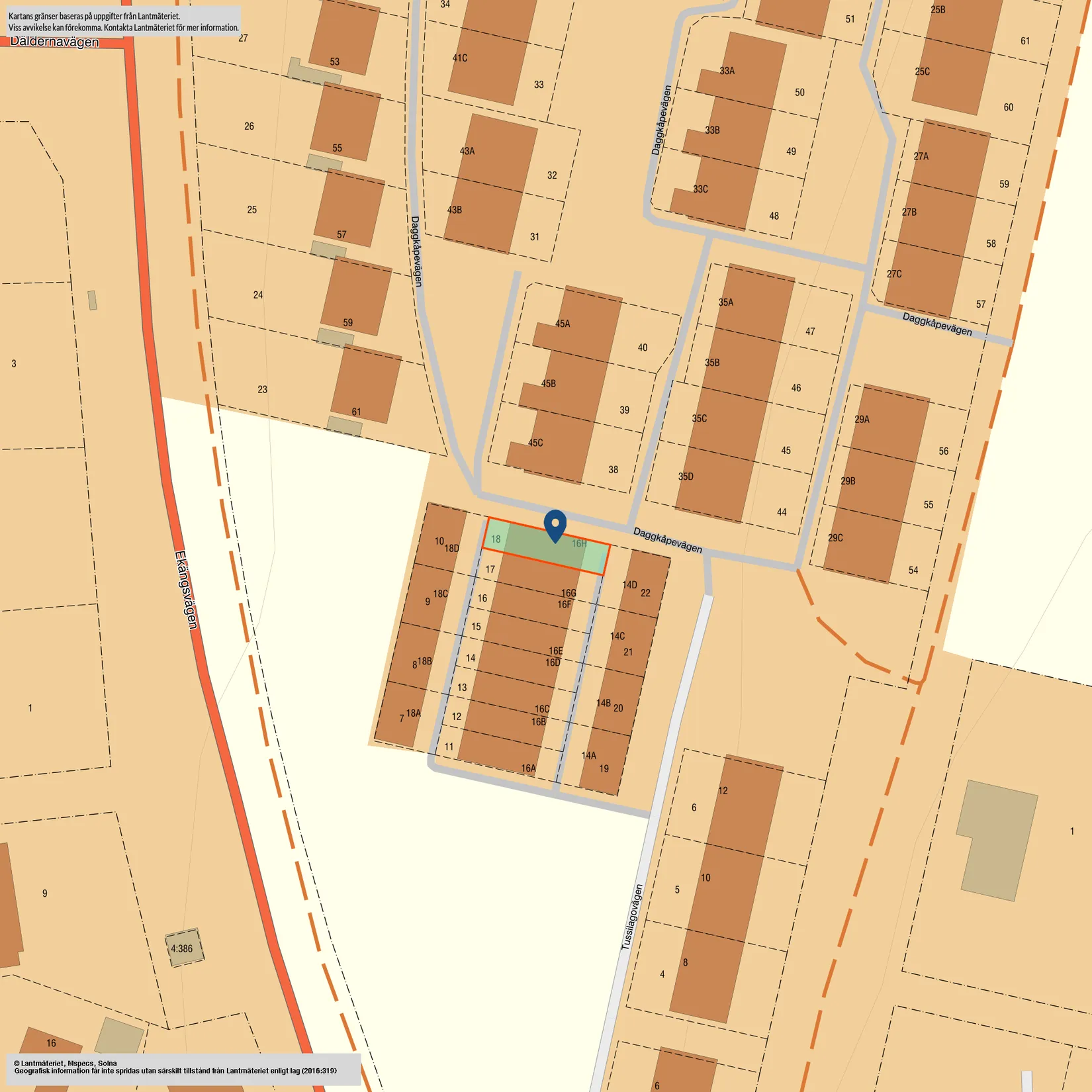 Radhus, Tussilagovägen 16H, Dälderna, Skövde
