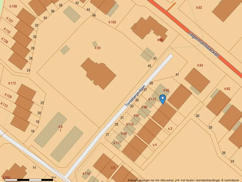 Villa, Radhus, Tomtebergsvägen 37, Södra Lerum, Lerum