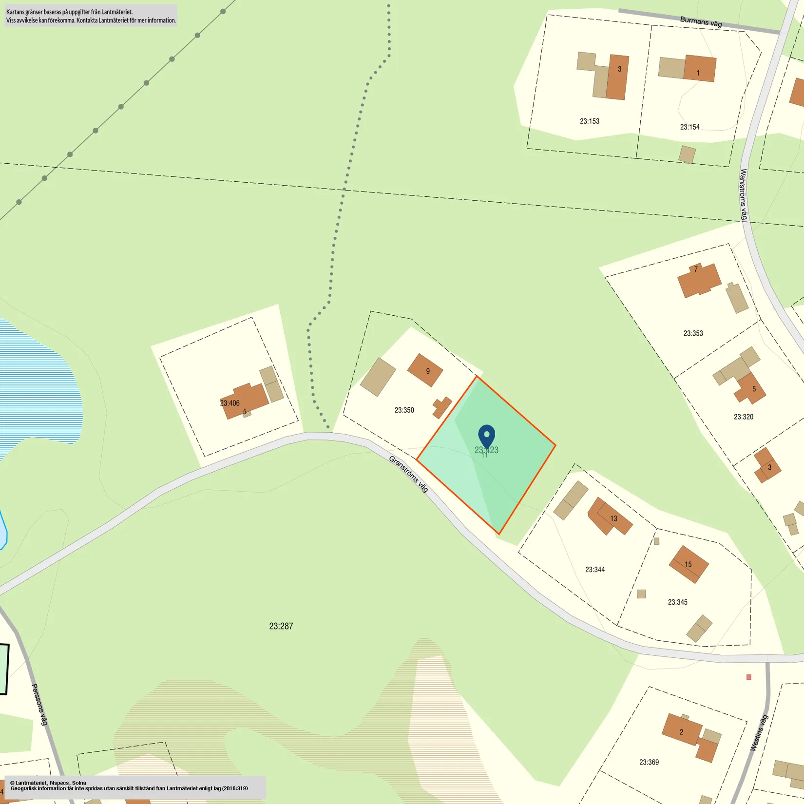 Tomt, Granströms väg 11, Obbola, Umeå