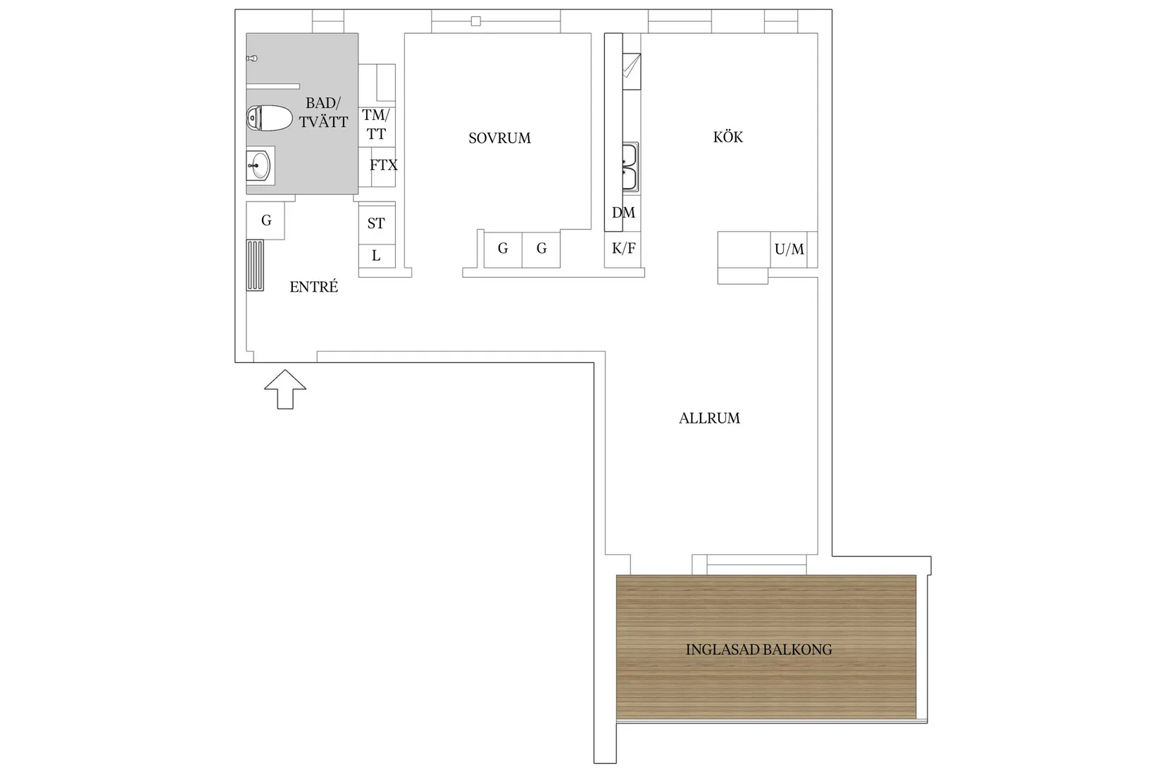 Bostadsrätt, Södra Järnvägsgatan 4J, Söder, Växjö