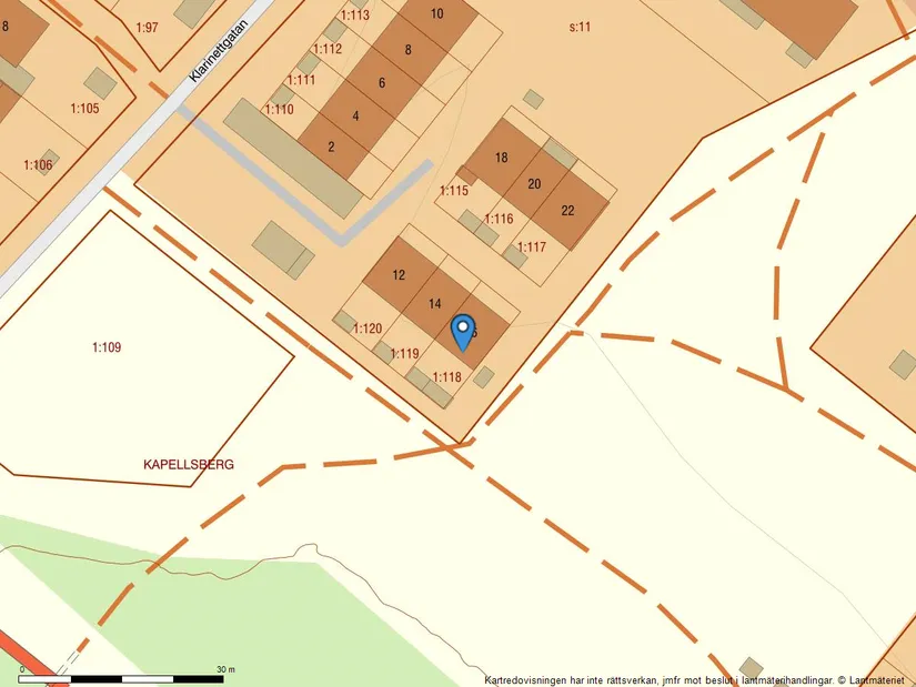 Villa, Radhus, Klarinettgatan 16, Gånsviksdalen, Härnösand