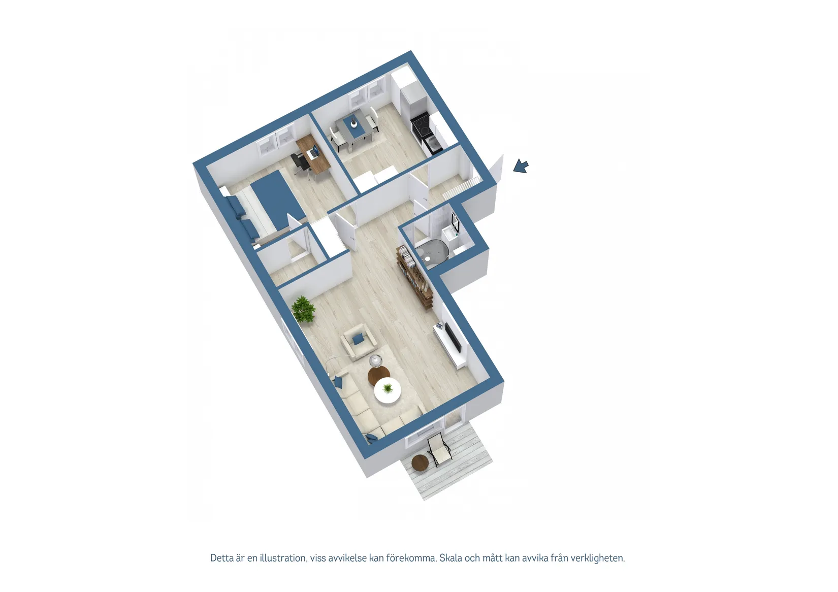 Bostadsrätt, Palmgatan 1E, Tierp