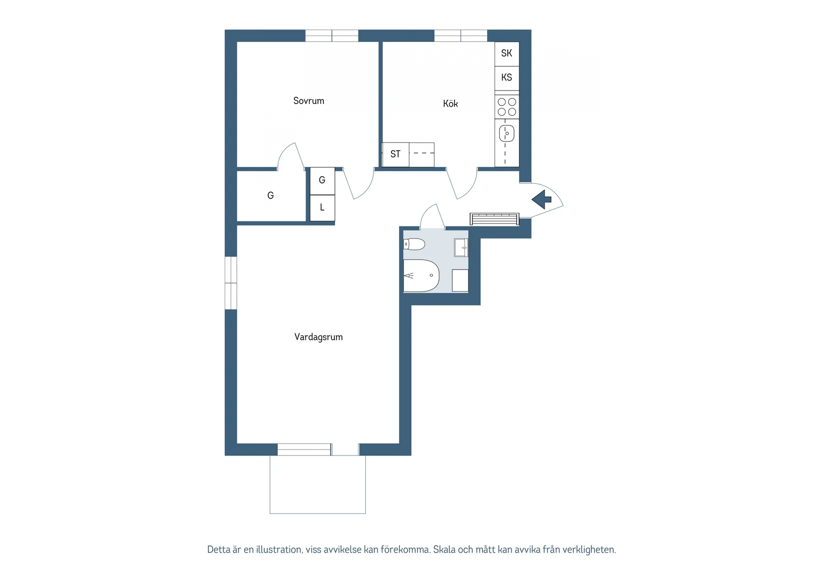Bostadsrätt, Palmgatan 1E, Tierp