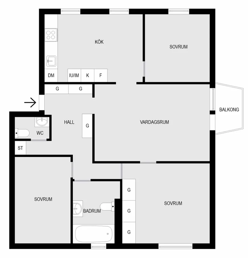 Bostadsrätt, Porlabacken 9 Lgh 1201, Hagsätra, Stockholm