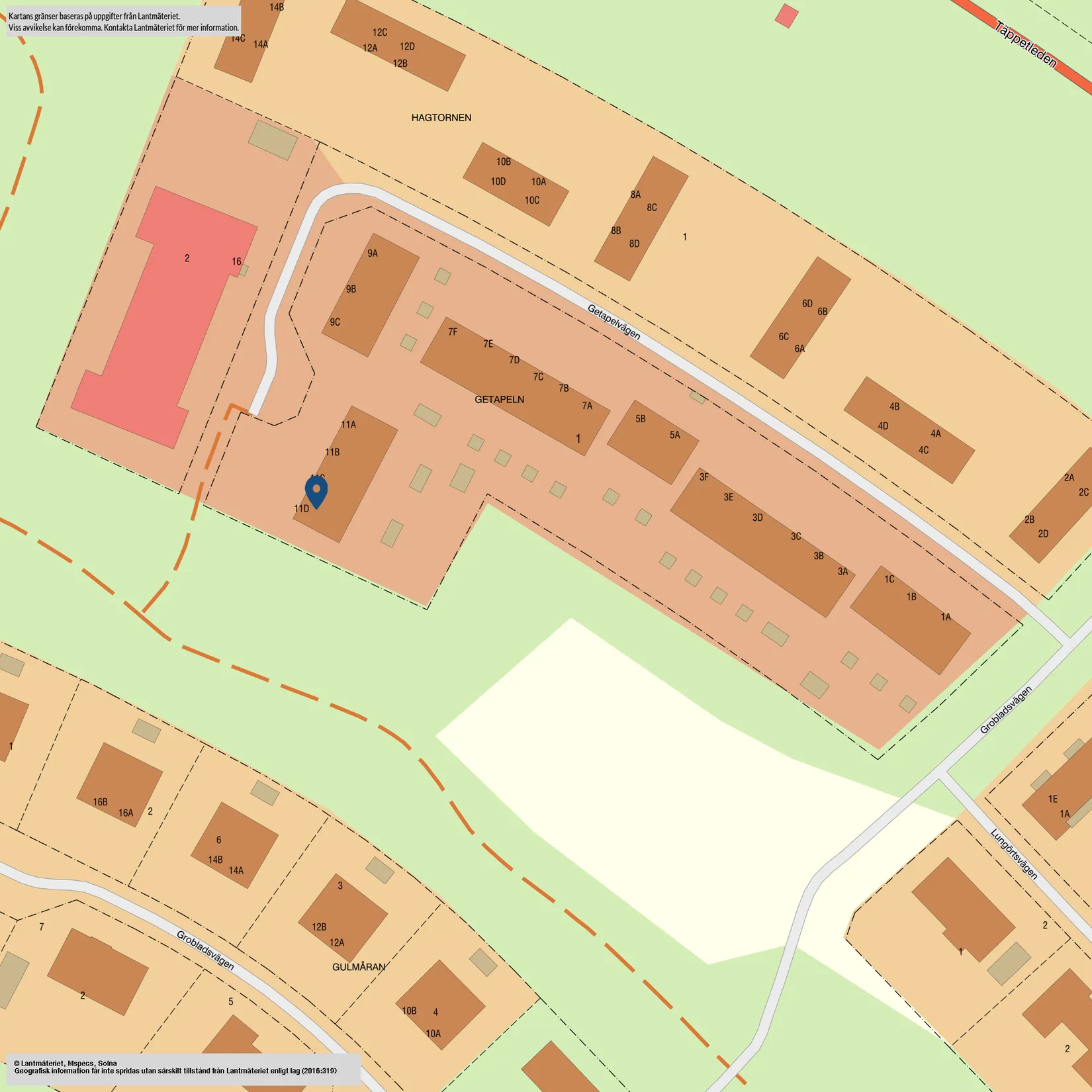 Radhus, Getapelvägen 11D, Åhus - Täppetleden, Kristianstad