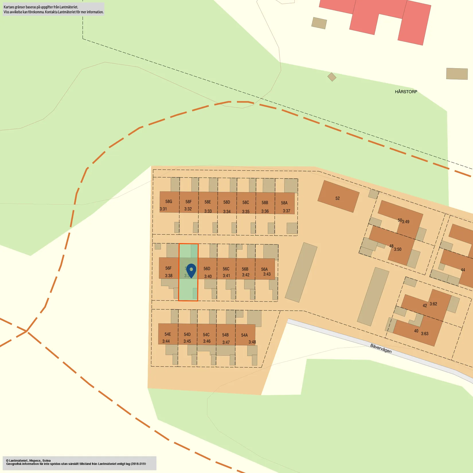 Radhus, Bävervägen 56E, Finspång, Hårstorp, Finspång
