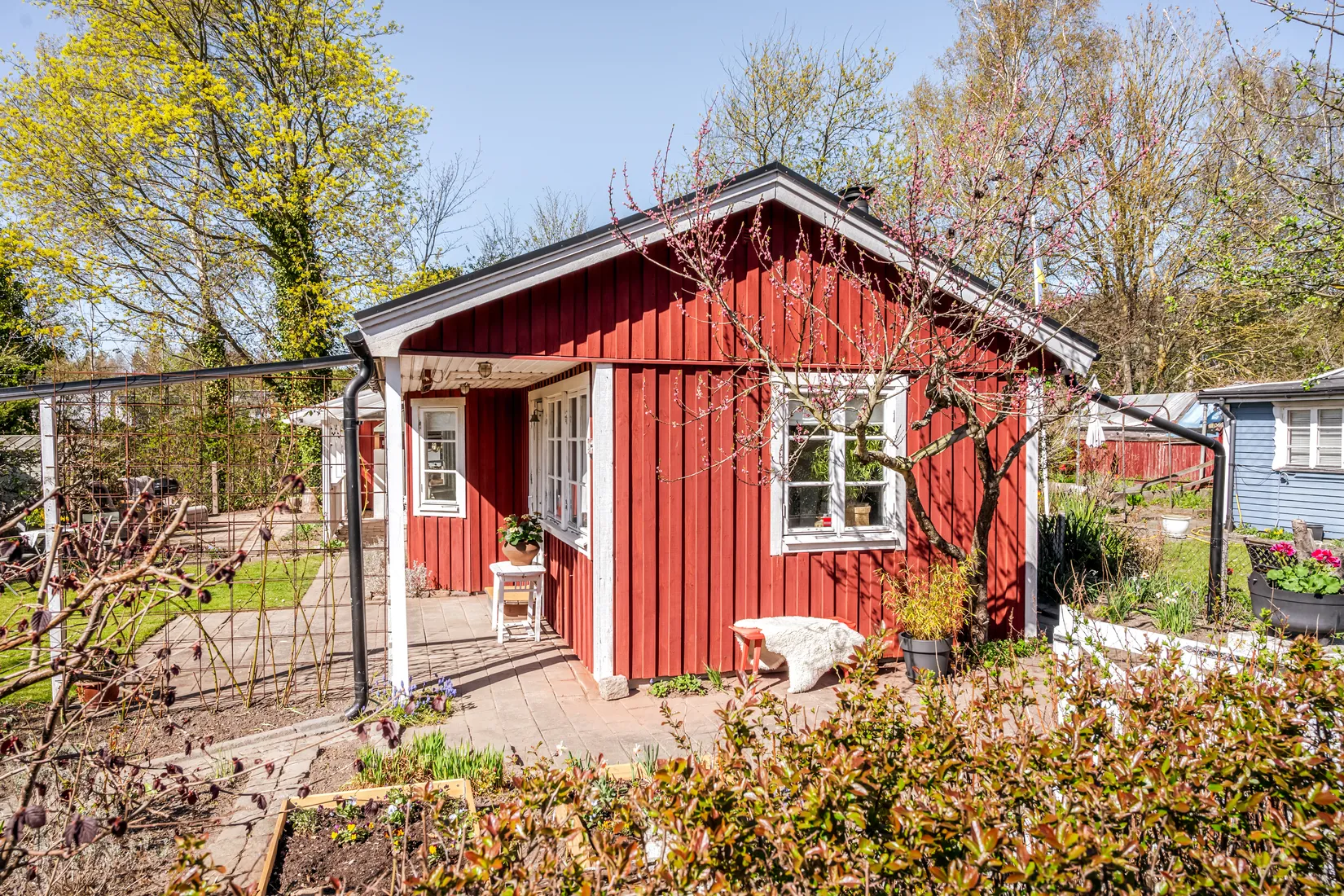 Fritidshus, Kolonivägen 3 - Kolonistuga (nr 9) på koloniområdet Oskarshem III, Oscarshem, Lund