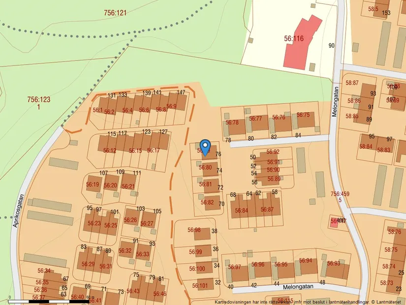 Villa, Radhus, Melongatan 76, Bratthammar, Göteborg