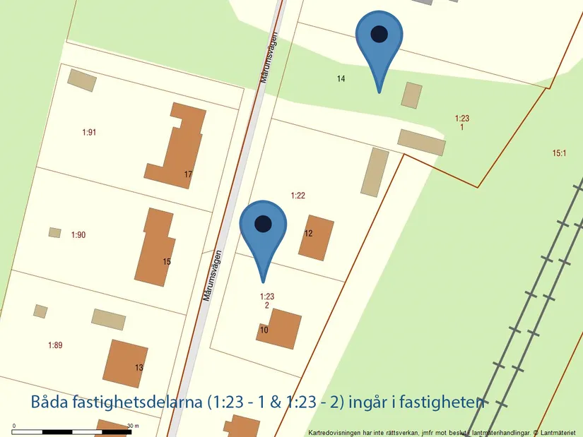 Villa, Mårumsvägen 10 och 14, Ulvåker, Skövde