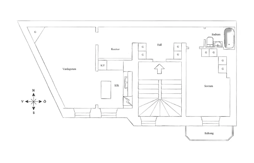 Bostadsrätt, Skånegatan 37B, Lorensberg, Göteborg