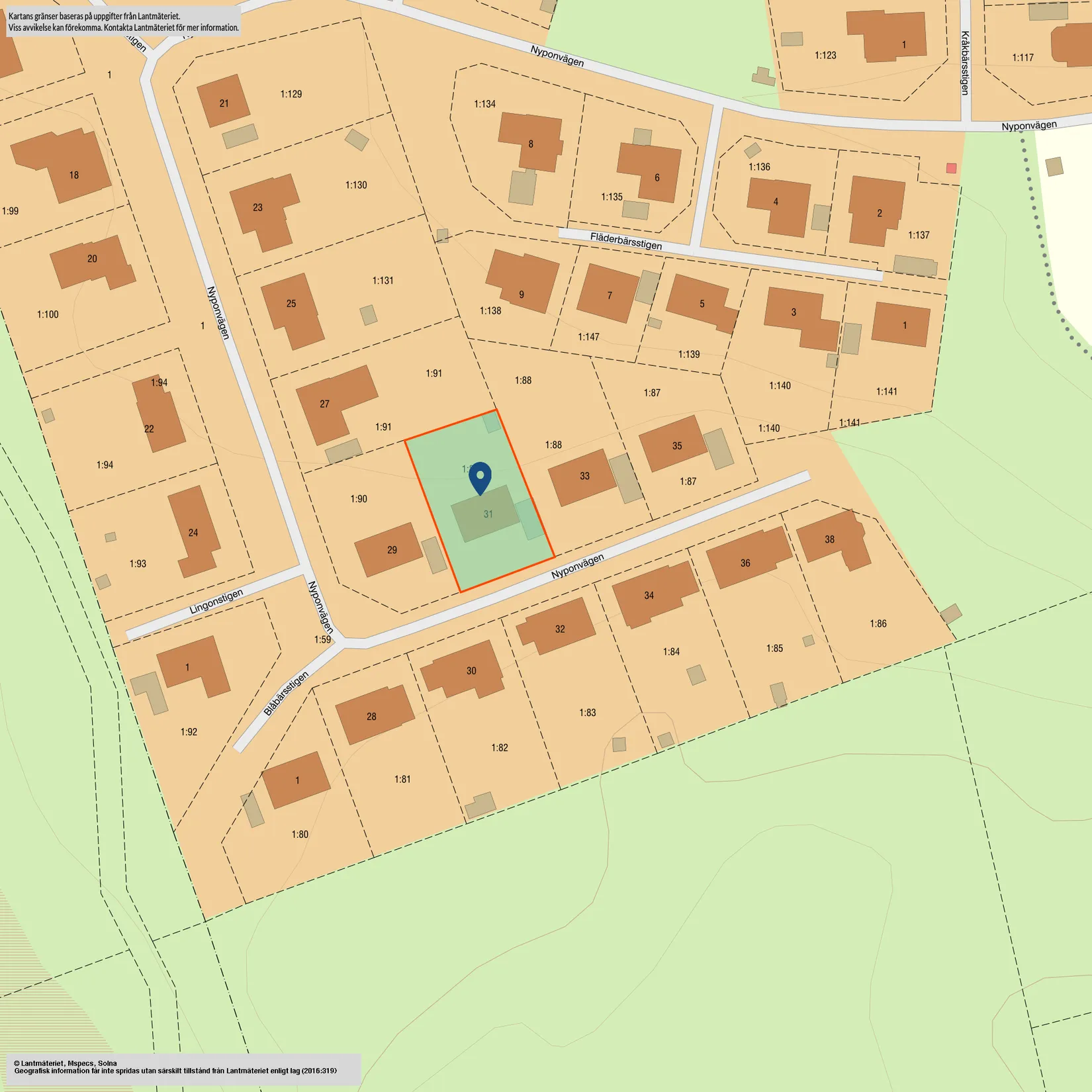 Villa, Nyponvägen 31, Oskarsberg, Kungsbacka