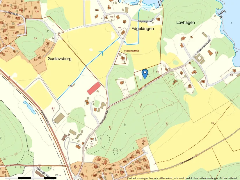 Tomt, Lövhagens gårds väg 15, Färingsö Troxhammar, Ekerö