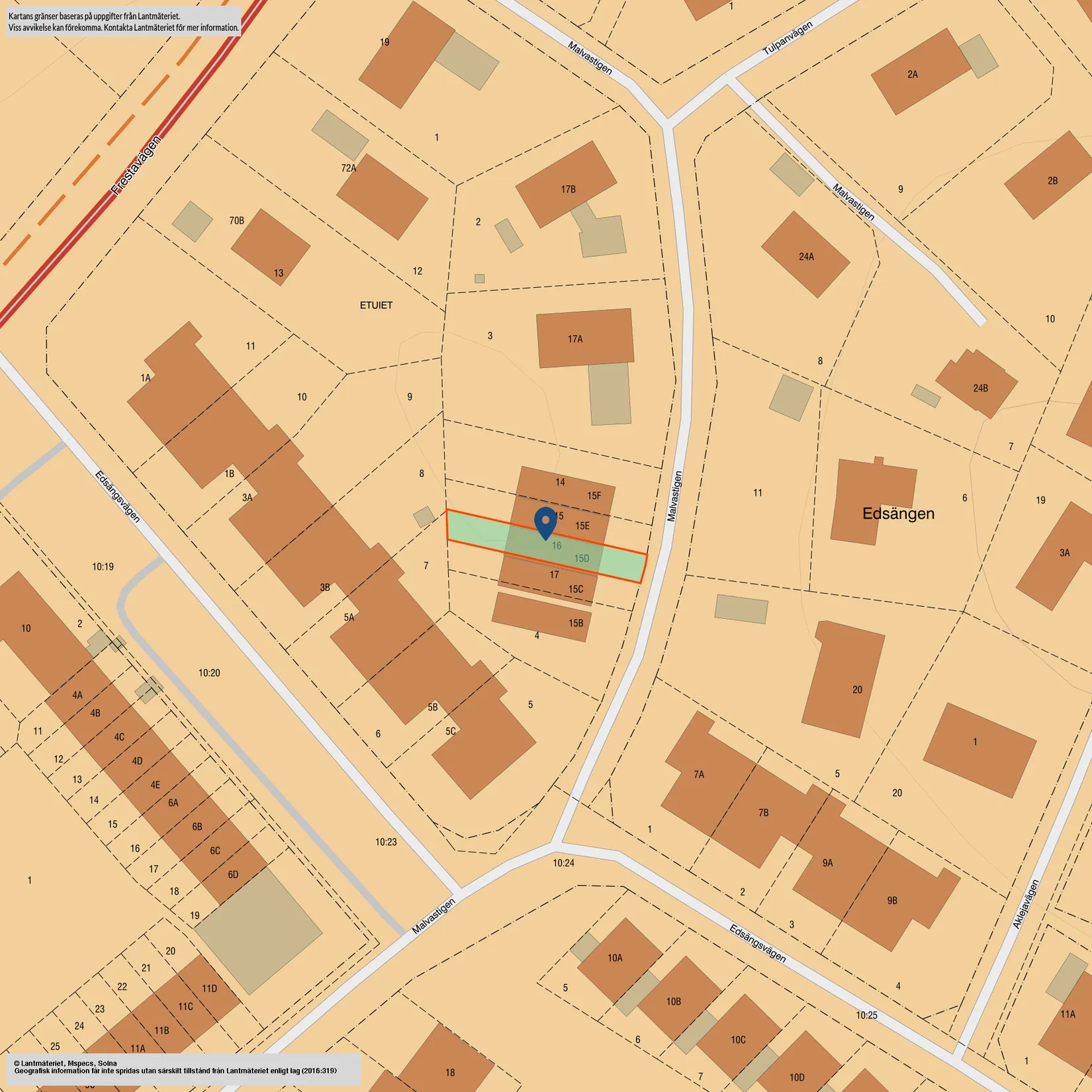 Radhus, Malvastigen 15D, Edsängen, Sollentuna