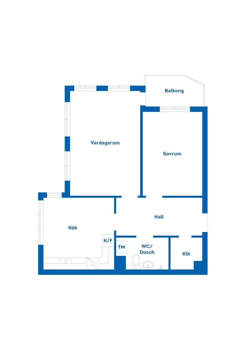 Bostadsrätt, Södra Kansligatan 33, Söder, Gävle