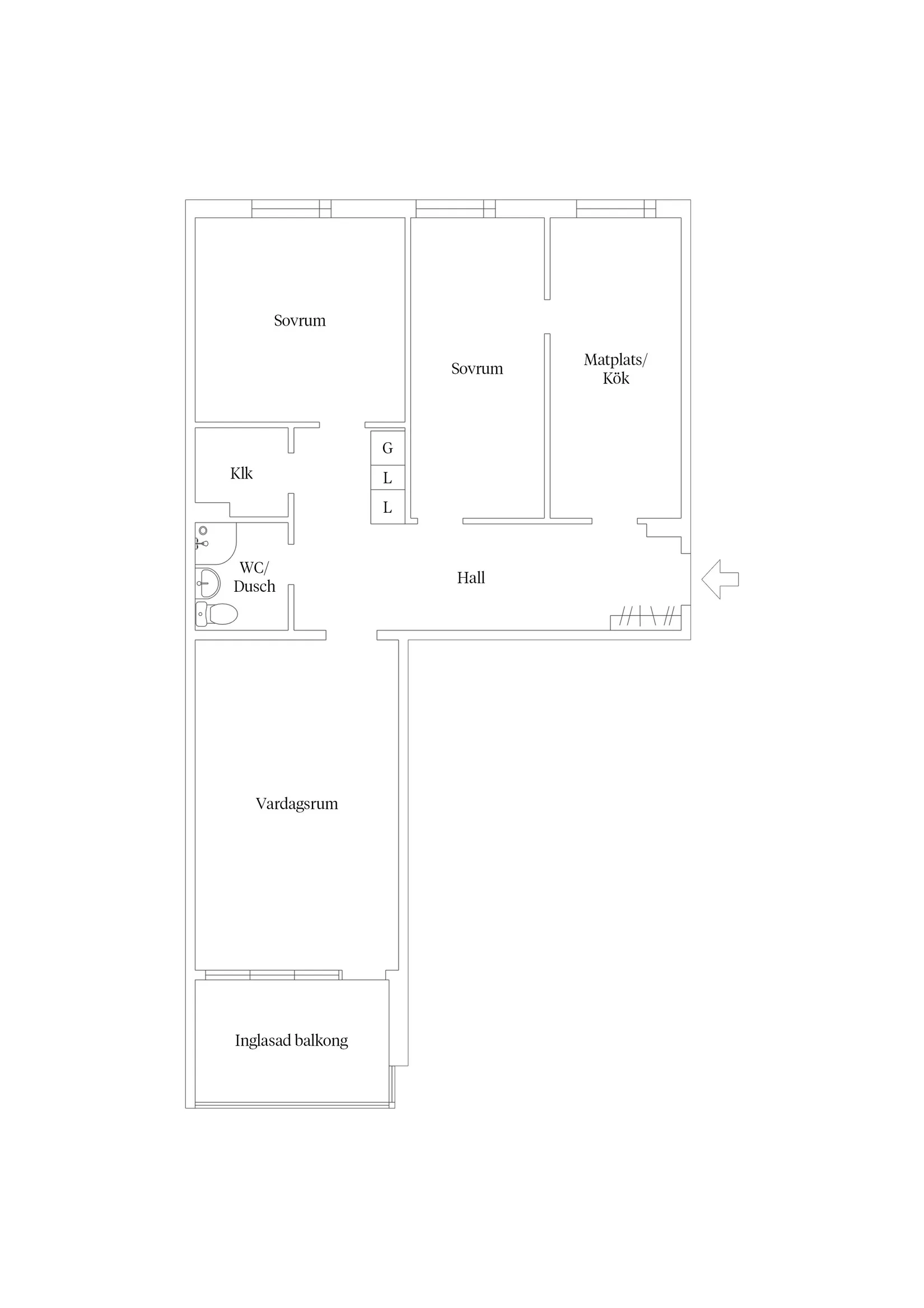 Bostadsrätt, Bryggargatan 3F, Centralt, Timrå