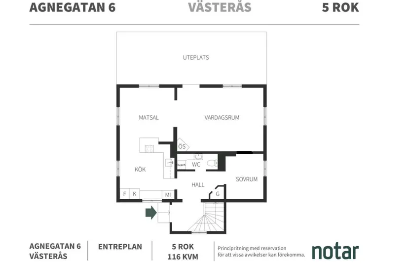 Villa, Agnegatan 6, Aroslund, Västerås
