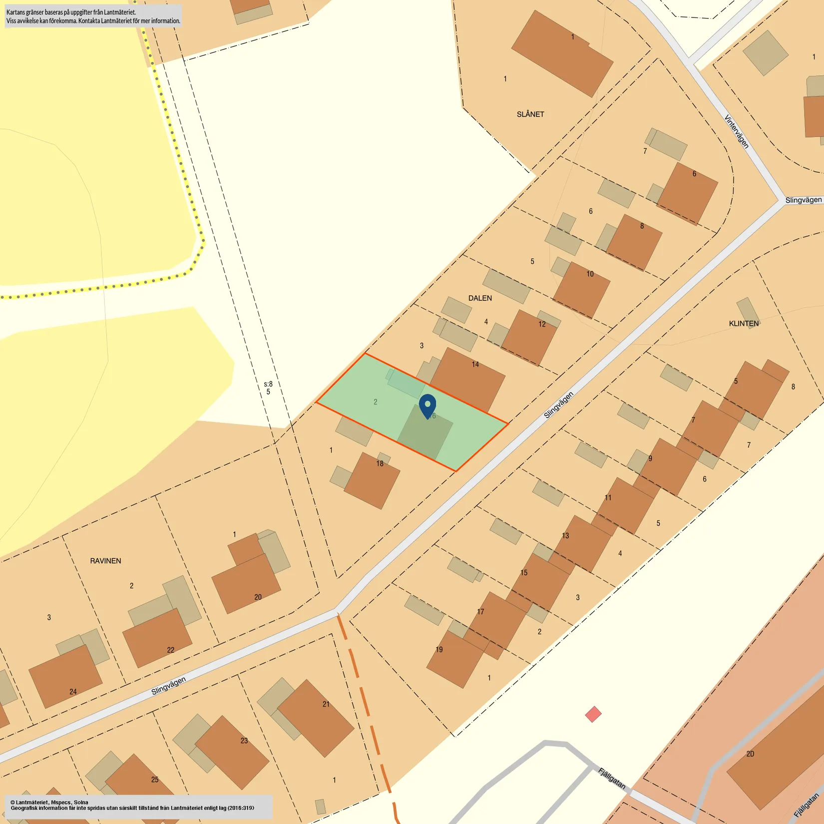 Radhus, Slingvägen 16, Falköping