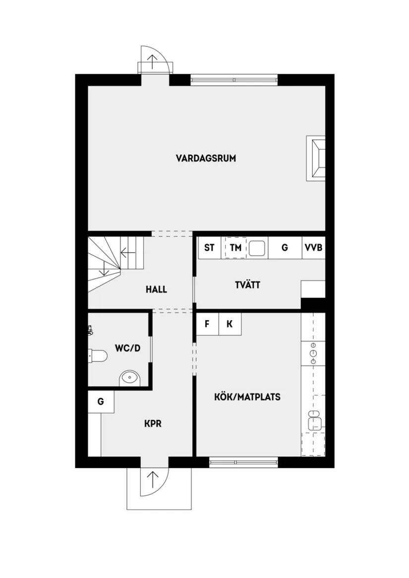 Villa, Radhus, Palmstruchs väg 64, Gribbylund, Täby