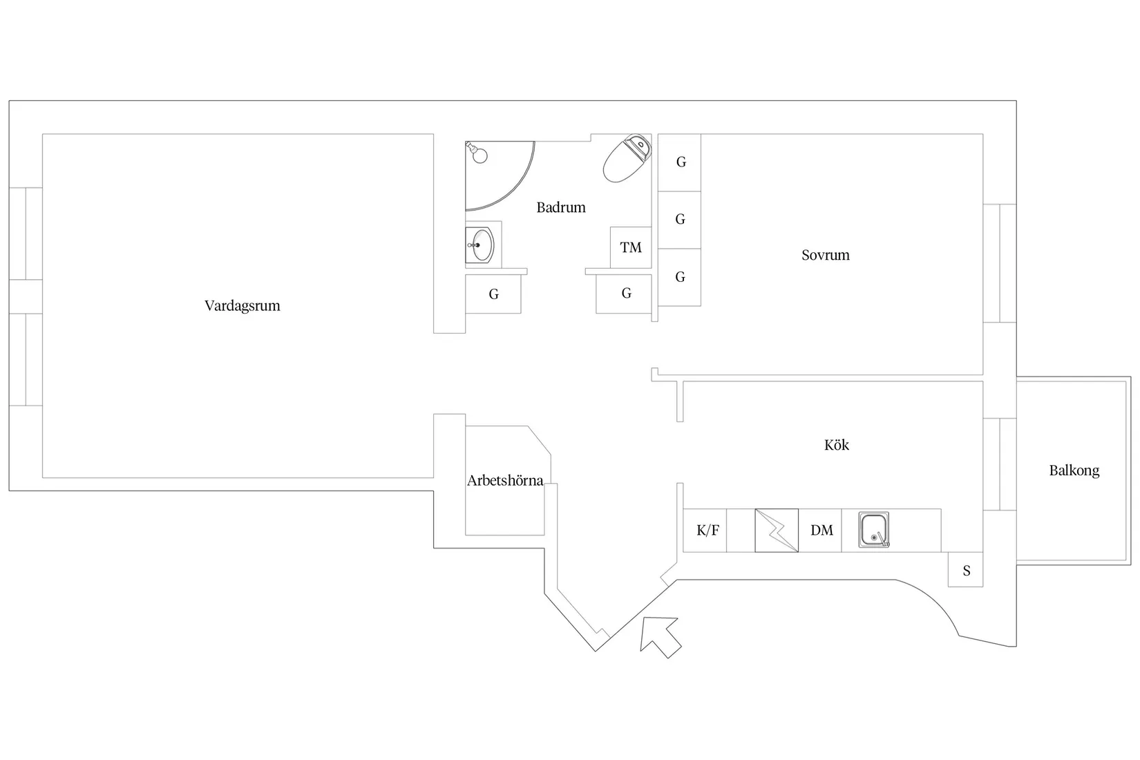 Bostadsrätt, Bondegatan 16A, 2tr, Södermalm Katarina, Stockholm