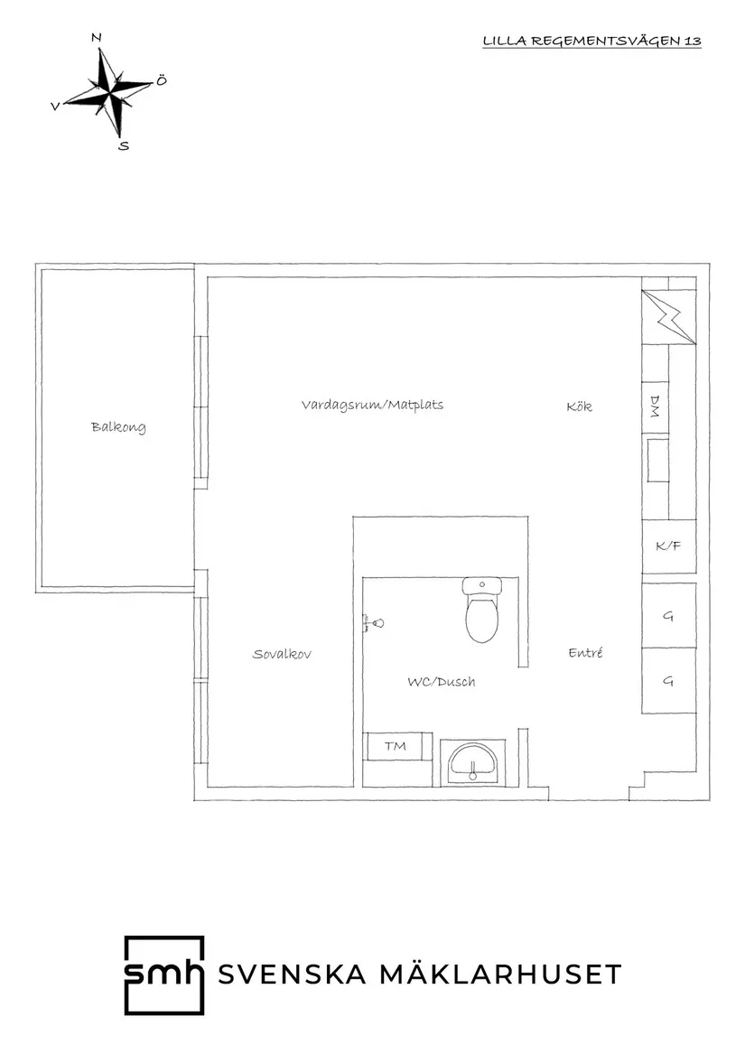 Bostadsrätt, Lilla Regementsvägen 13, Kviberg, Göteborg