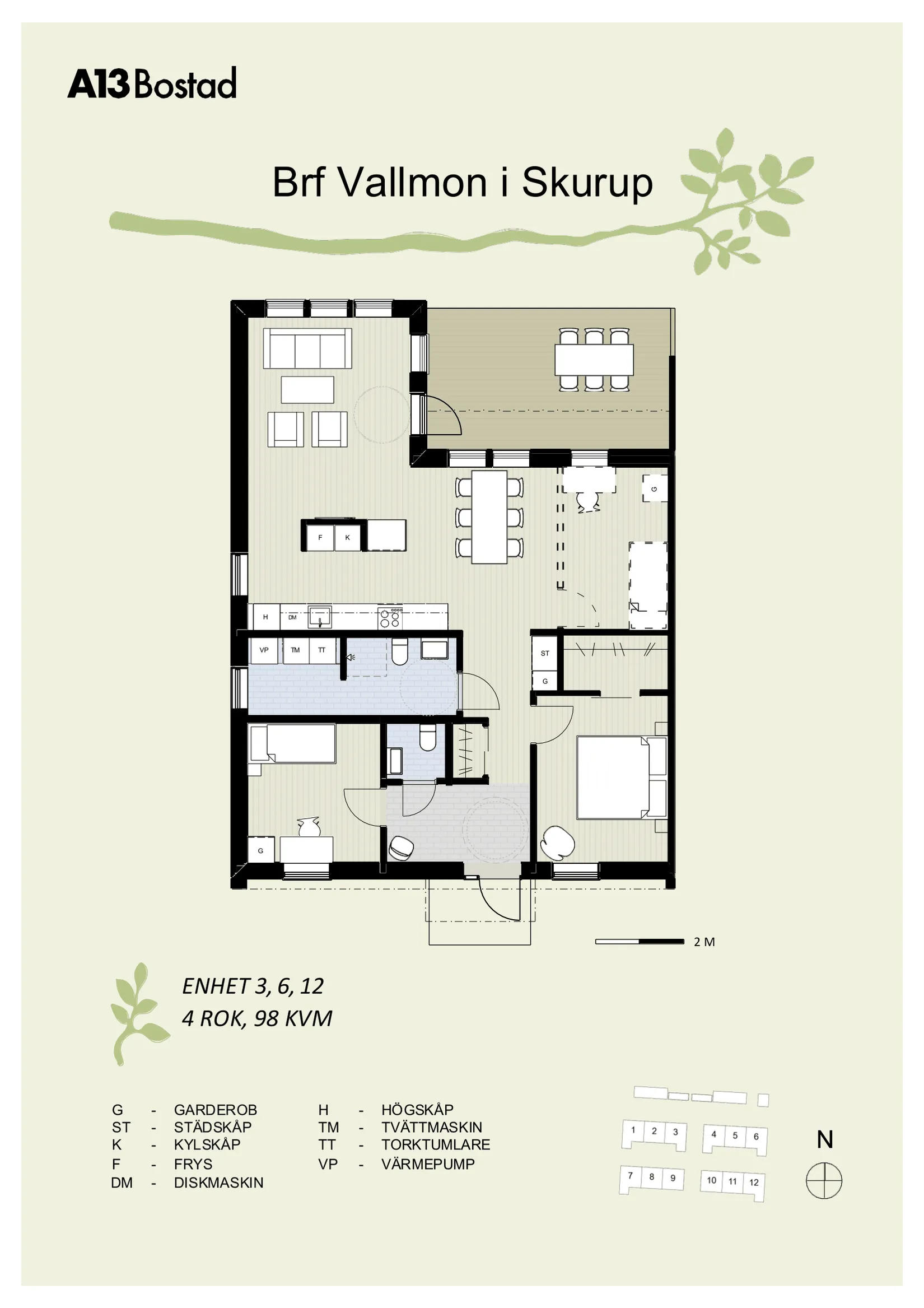 Bostadsrätt, Vallmon Skurup nr 12, Skurup Vallmon - Västeräng, Skurup