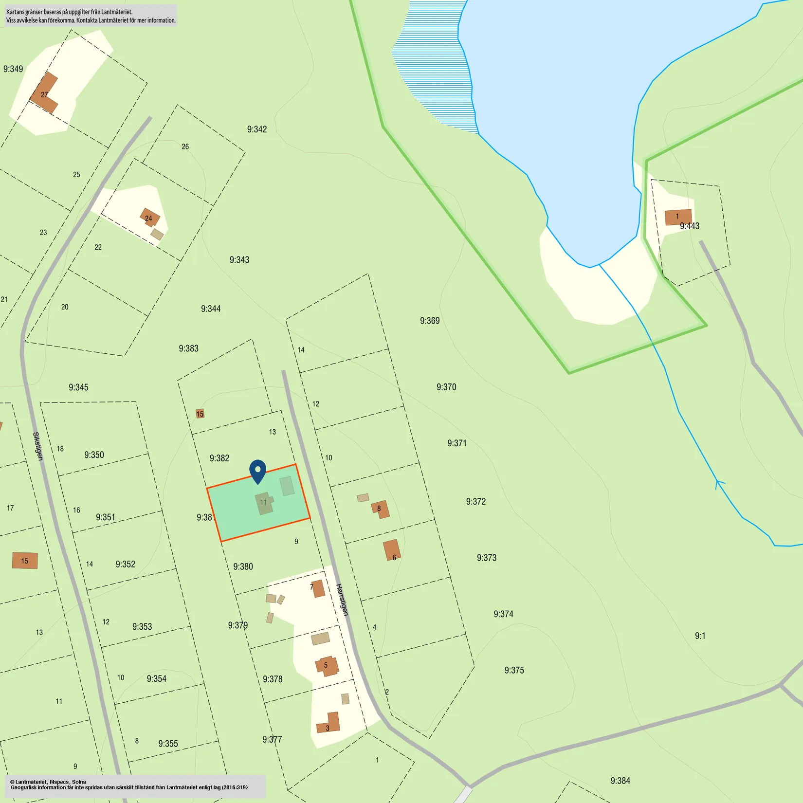 Fritidshus, Harrstigen 11, Långvinds fritidsområde, Hudiksvall