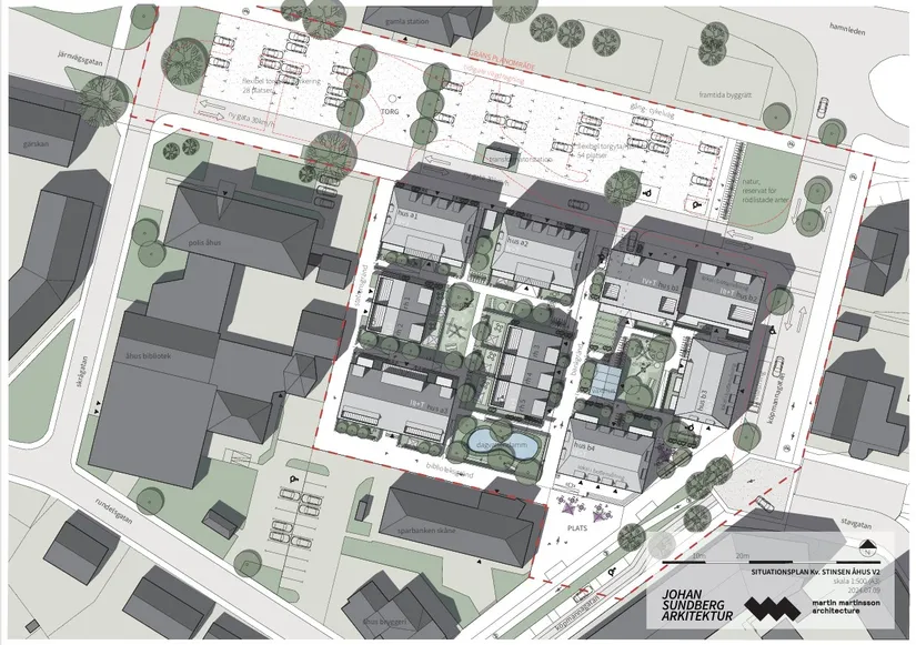 Villa, Järnvägsgatan 2D samt Järnvägsgatan 2C, Åhus, Kristianstad