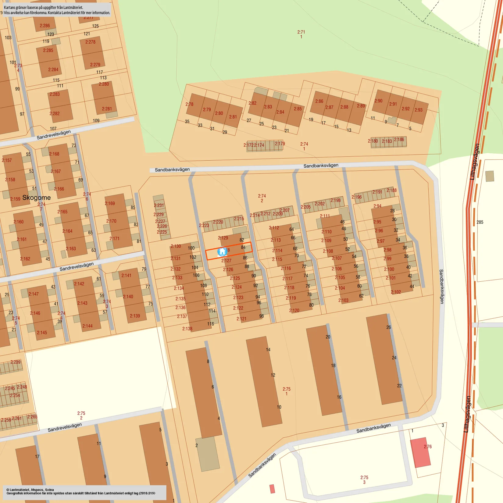 Radhus, Sandbanksvägen 84, Hisings Backa/ Skogome, Göteborg