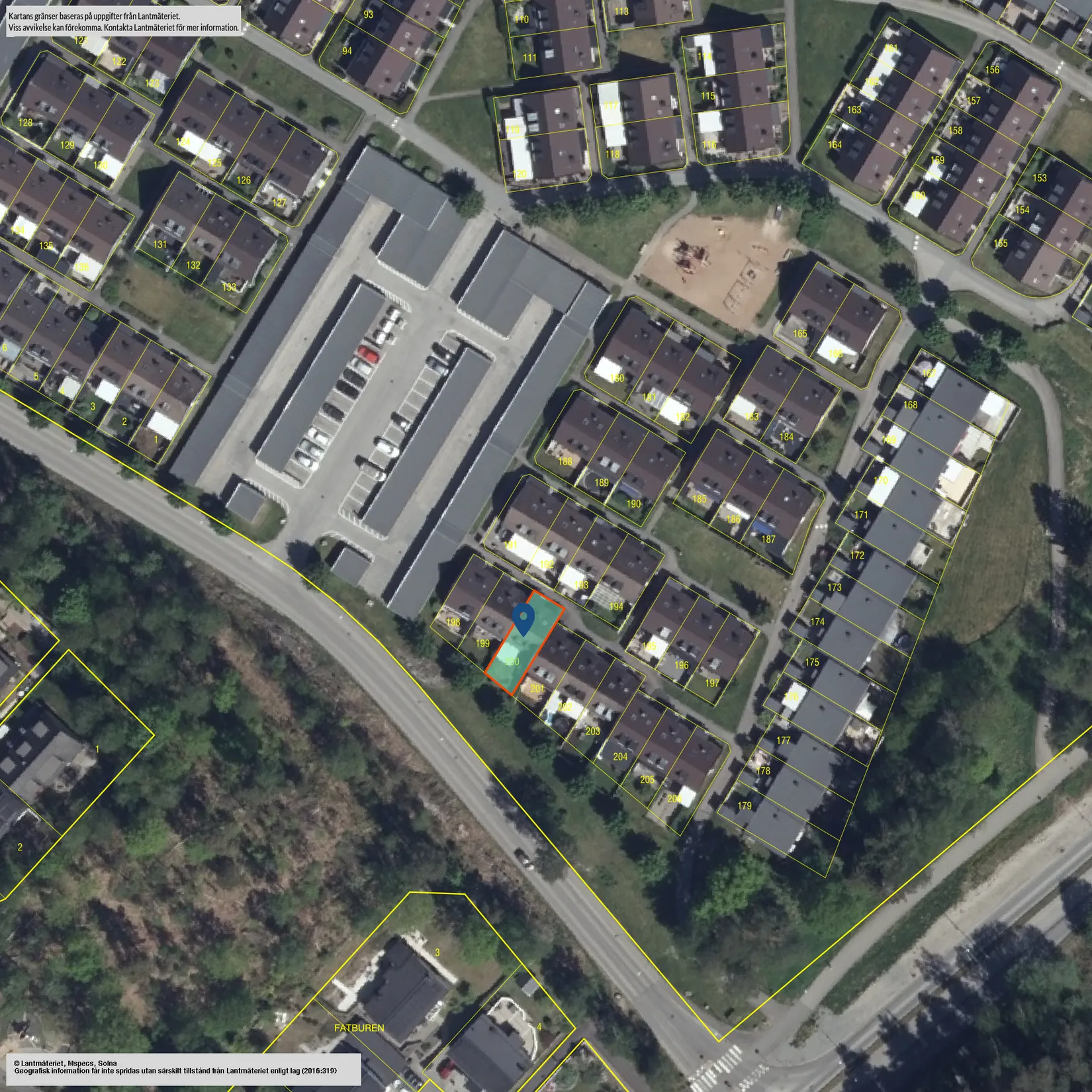 Radhus, Sparrfeltsgatan 40, Kristineberg, Borås