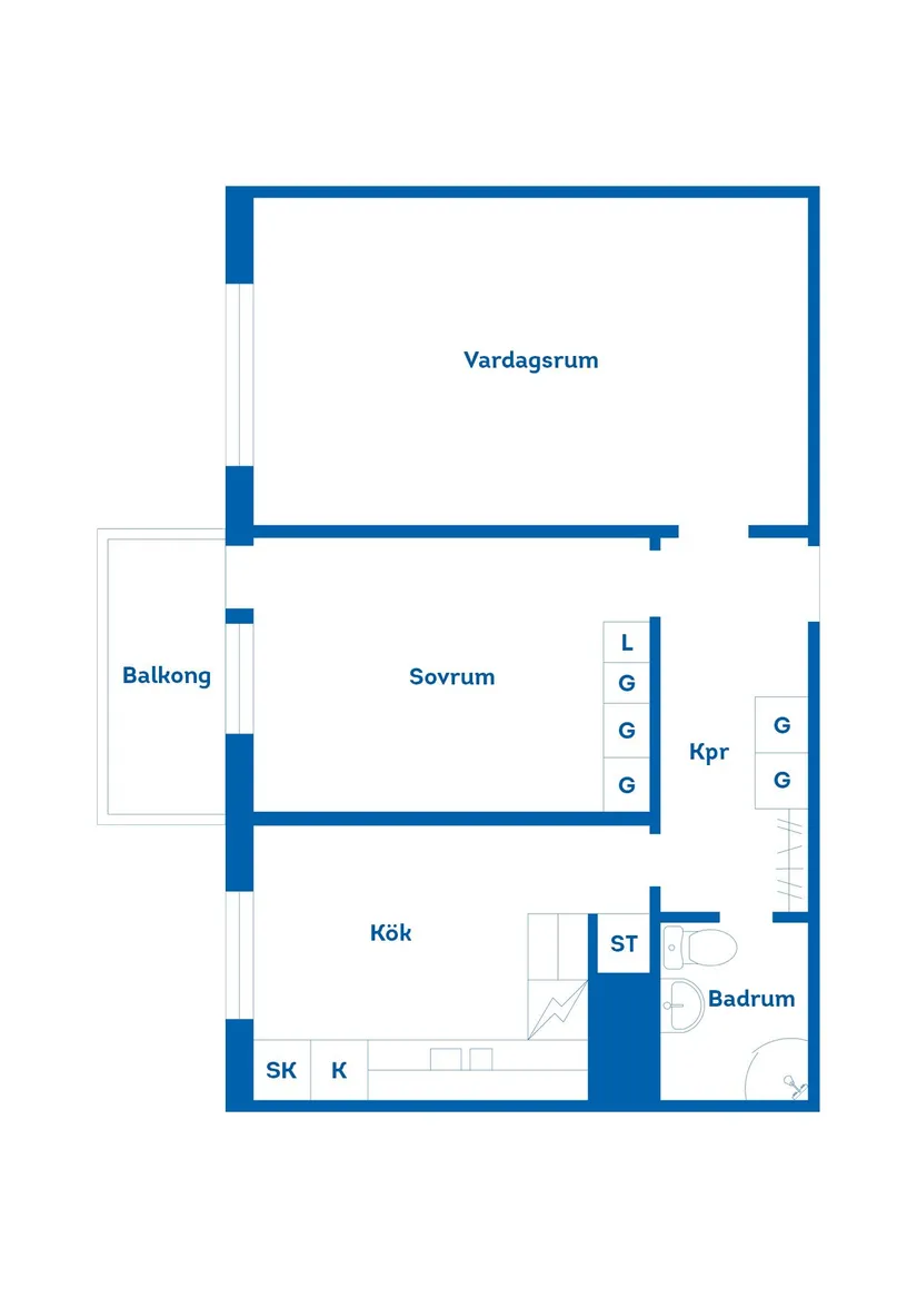 Bostadsrätt, Norra Fogdelyckegatan 51D, Karlshamn Centrum, Karlshamn