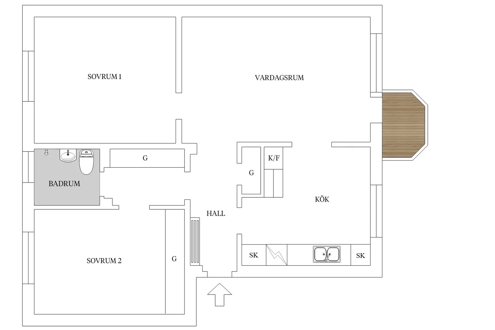 Bostadsrätt, Söderarmsvägen 11, 2tr, Kärrtorp, Stockholm