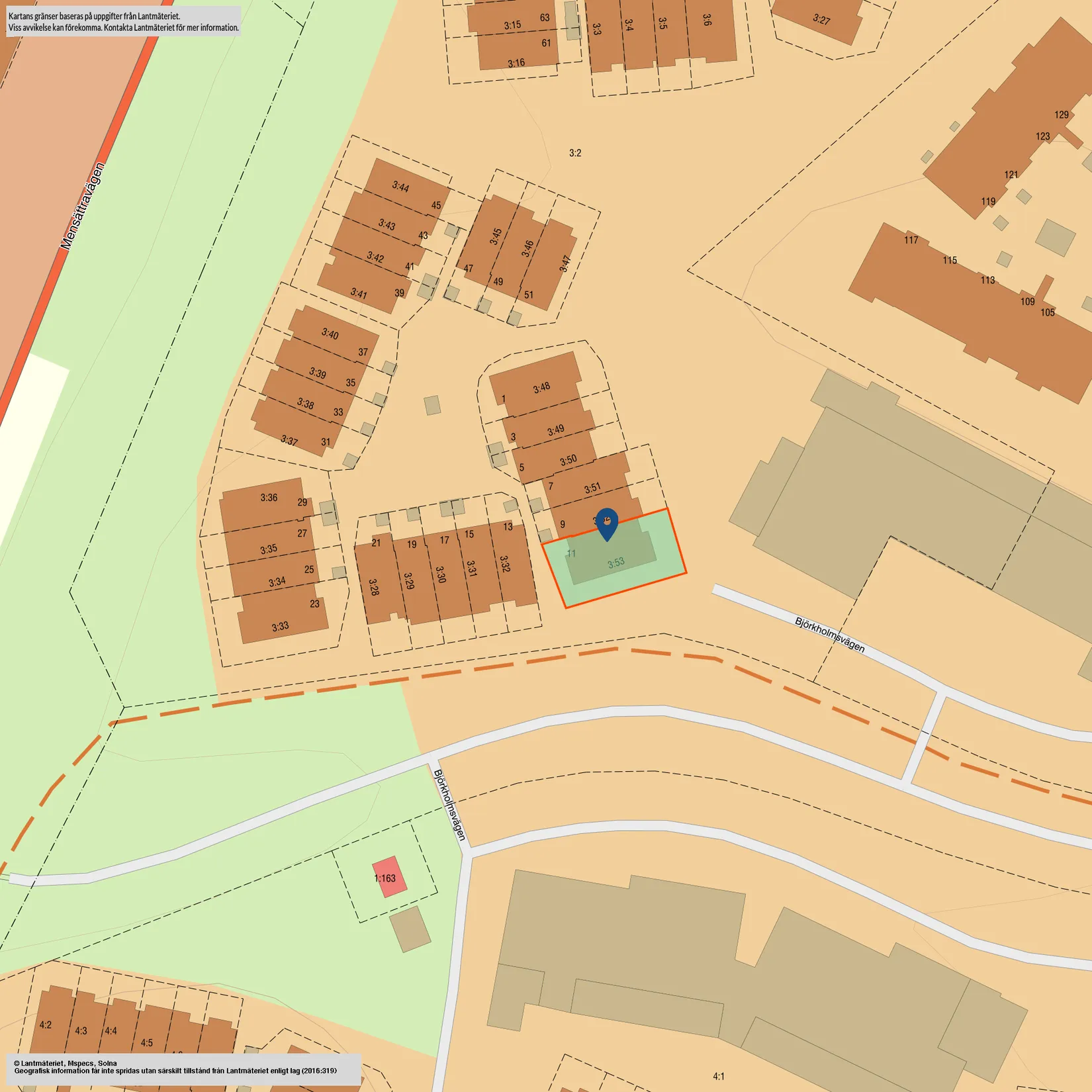 Radhus, Björkholmsvägen 11, Nacka