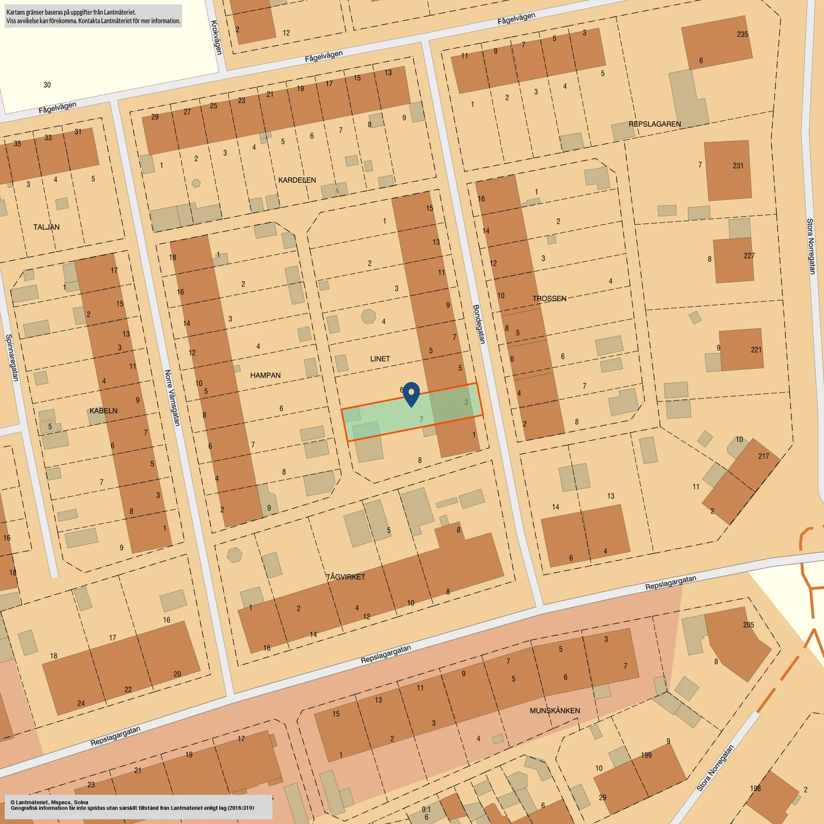 Radhus, Bondegatan 3, Landskrona