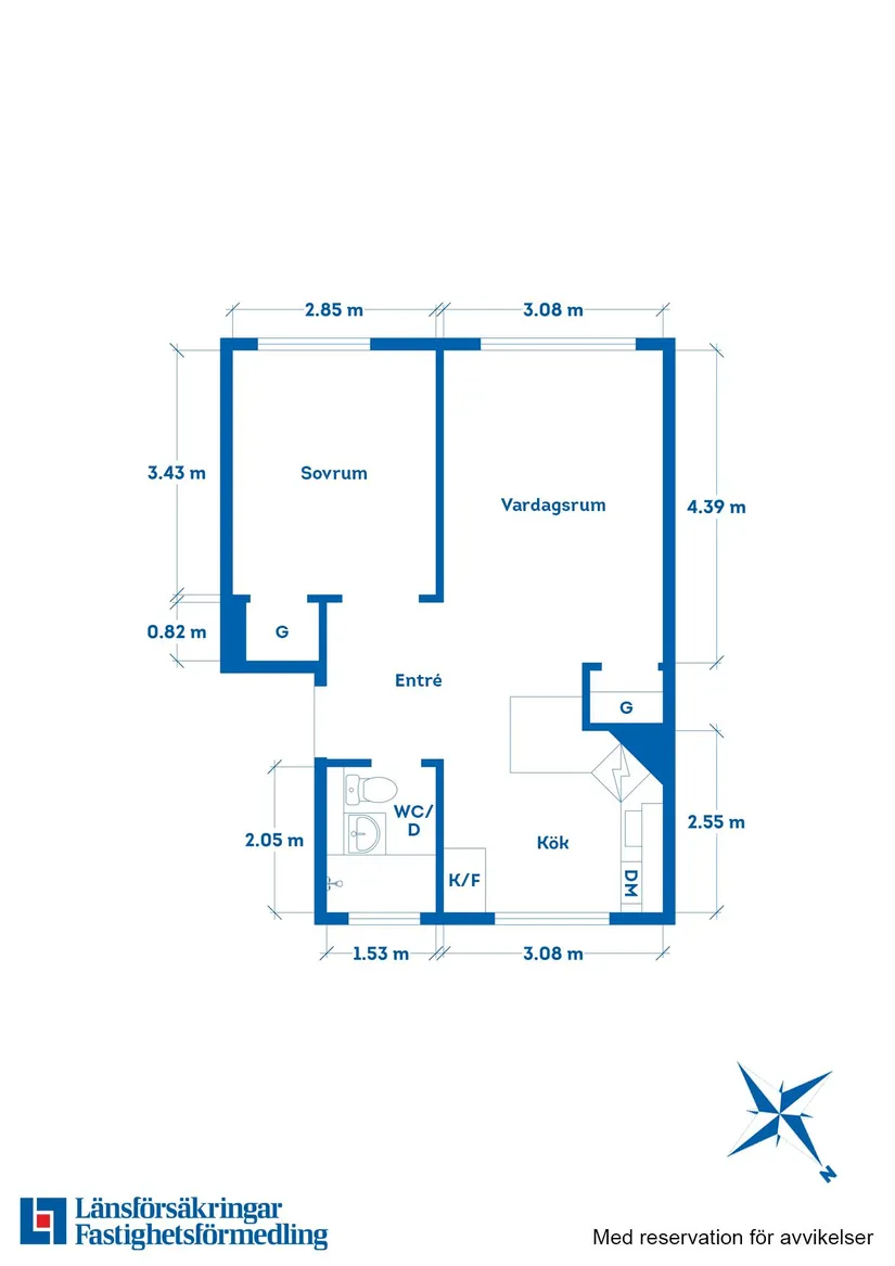 Bostadsrätt, Storgatan 21A, Centralt, Motala