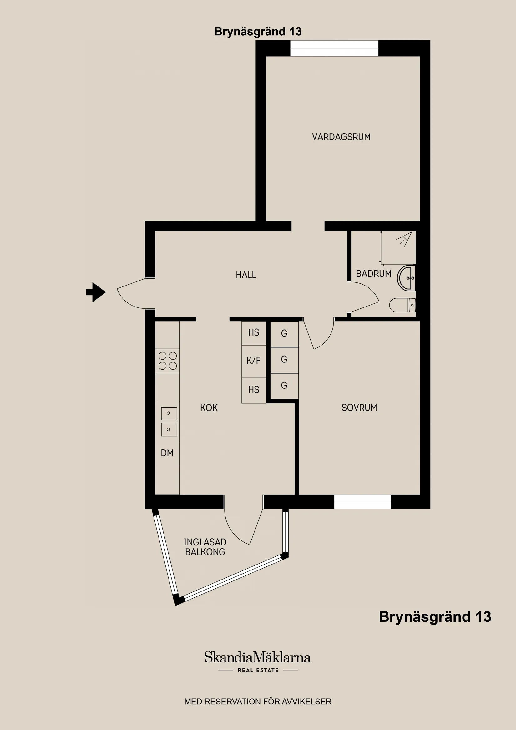 Bostadsrätt, Brynäsgränd 13, Brynäs, Gävle