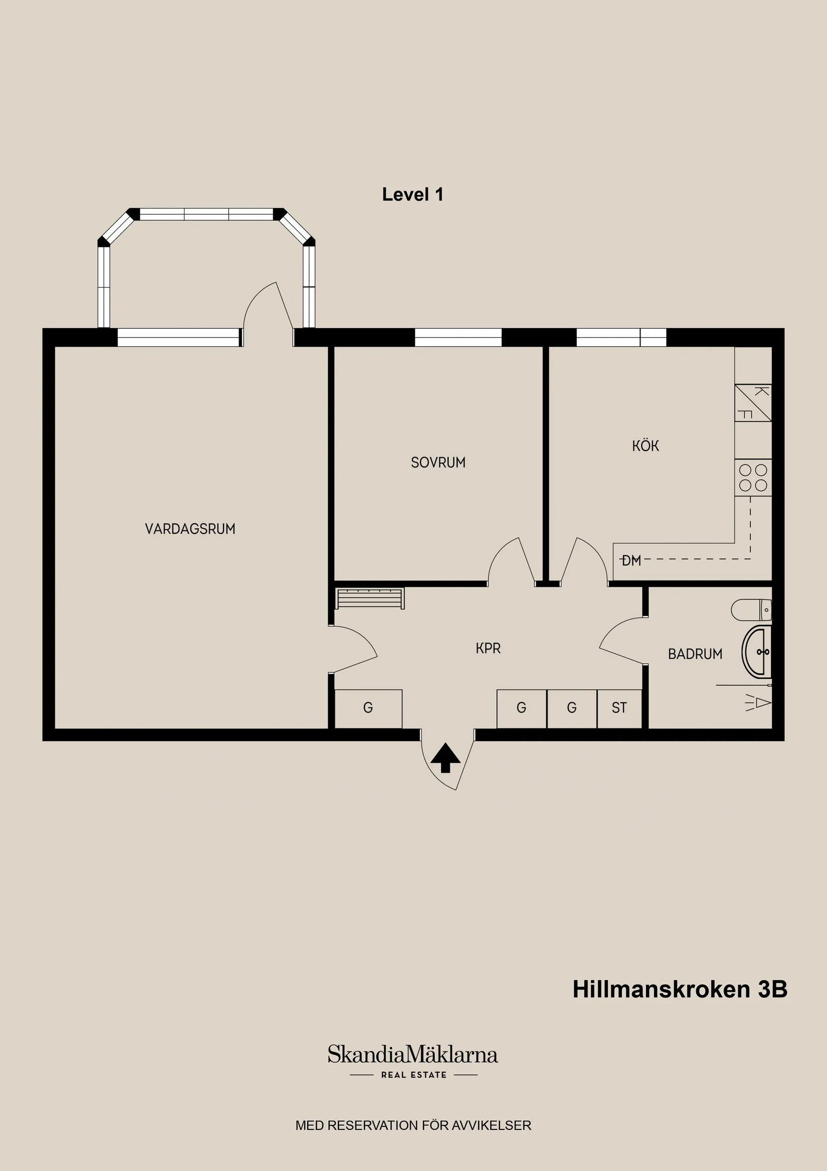 Bostadsrätt, Hillmanskroken 3A, Brynäs, Gävle