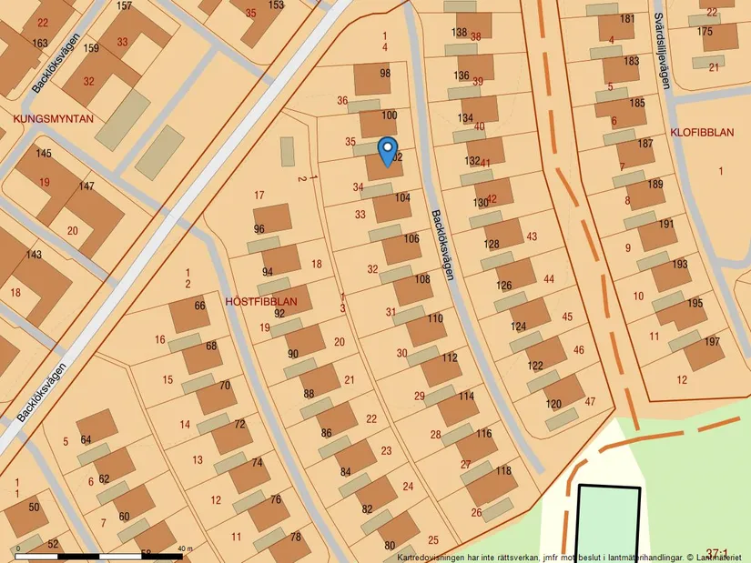 Villa, Radhus, Backlöksvägen 102, Hässelby Norra Villastad, Stockholm