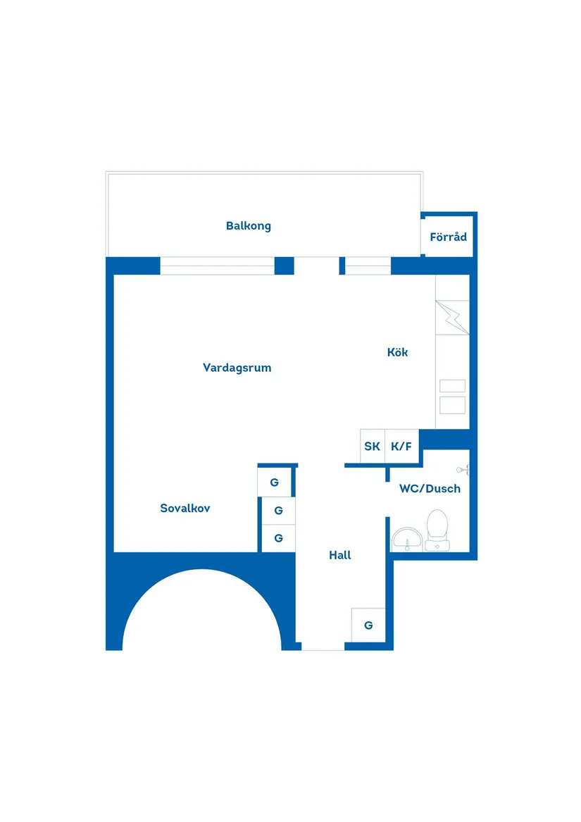 Bostadsrätt, Sturegatan 85C, Centralt, Falun
