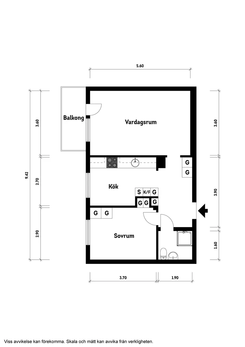 Bostadsrätt, Vengatan 1A, Väster, Landskrona