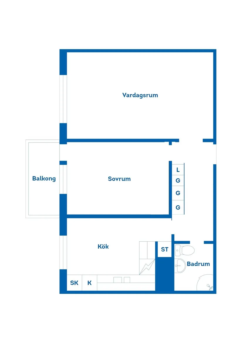 Bostadsrätt, Norra Fogdelyckegatan 51C, Karlshamn Centrum, Karlshamn