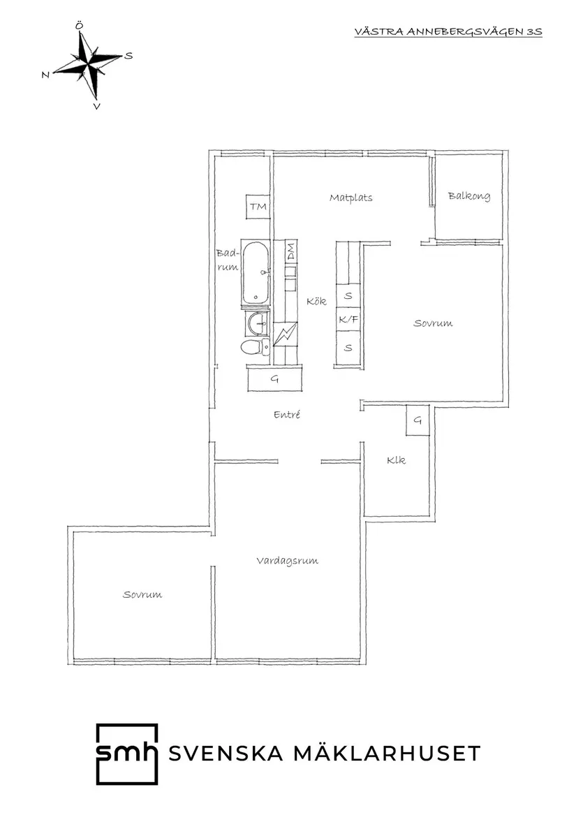 Bostadsrätt, Västra Annebergsvägen 3S, Partille