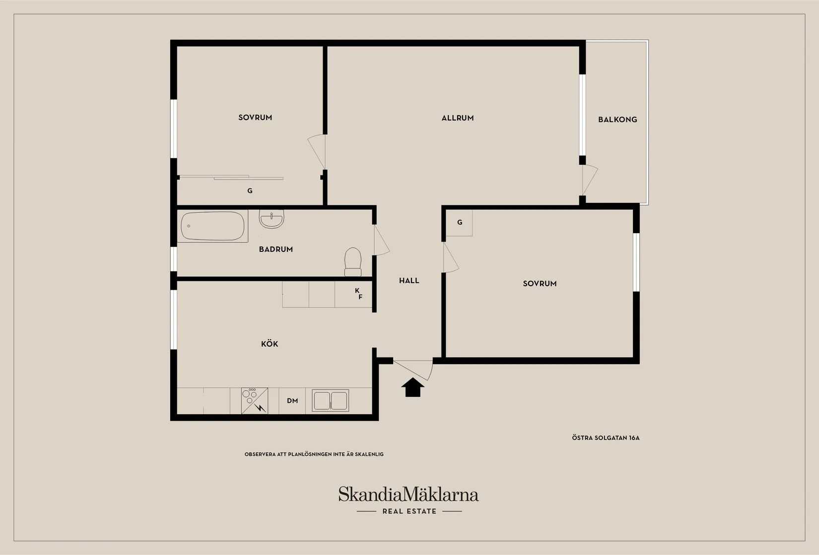 Bostadsrätt, Östra Solgatan 16A, Solslätt, Klippan