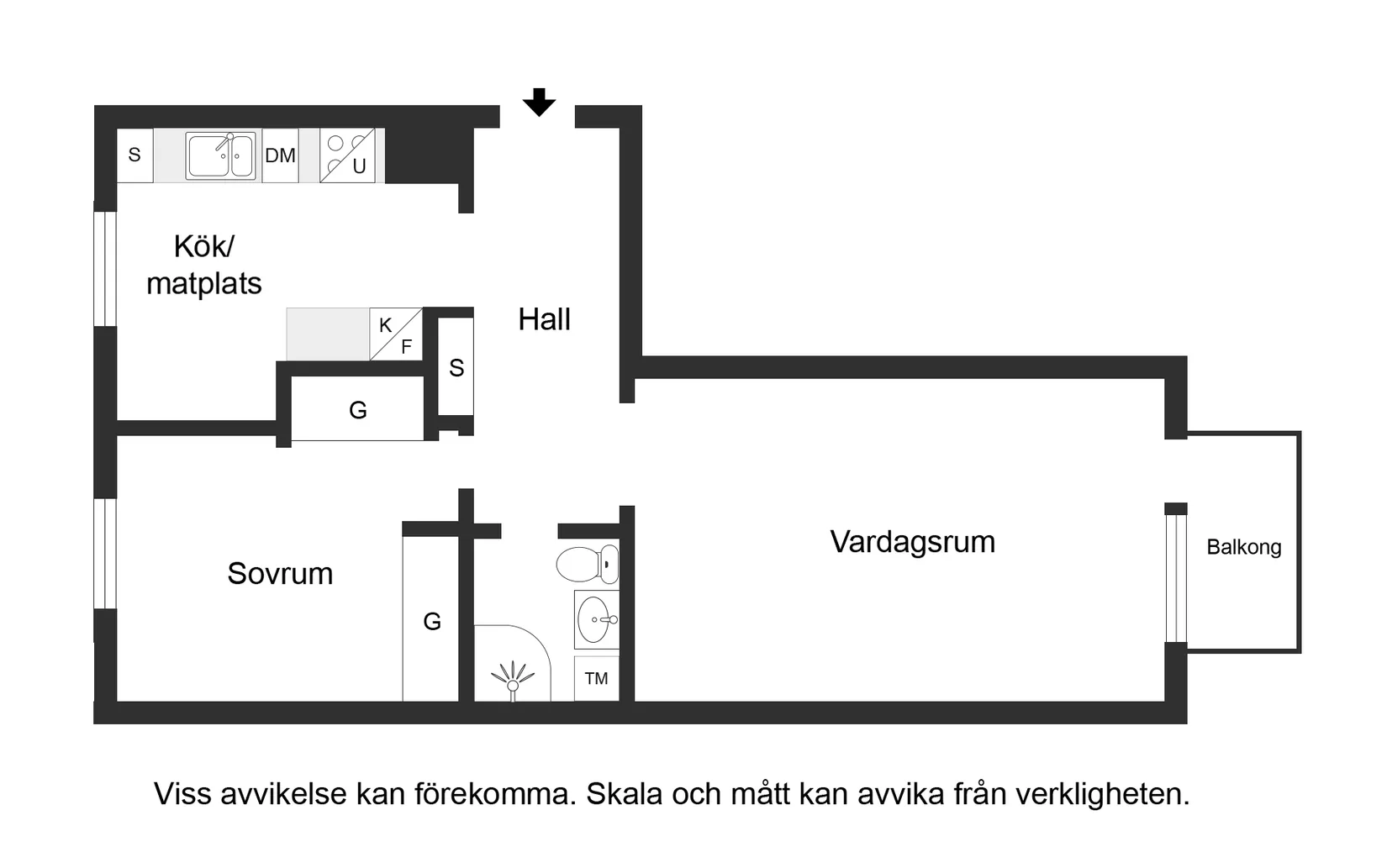 Bostadsrätt, Kyrkogatan 9C, Norr, Katrineholm