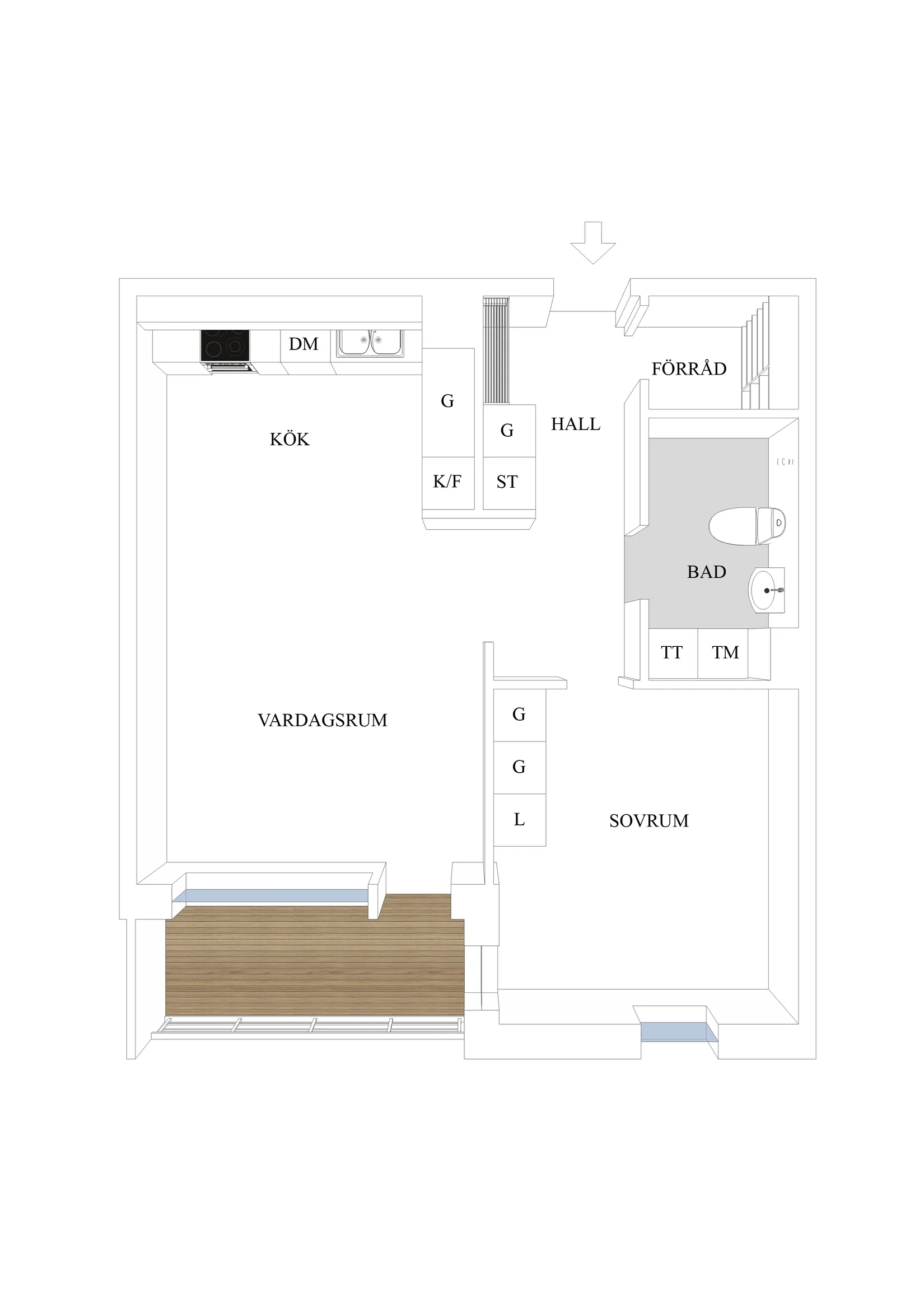 Bostadsrätt, Centralvägen 2E, Centrala Väsby, Upplands Väsby