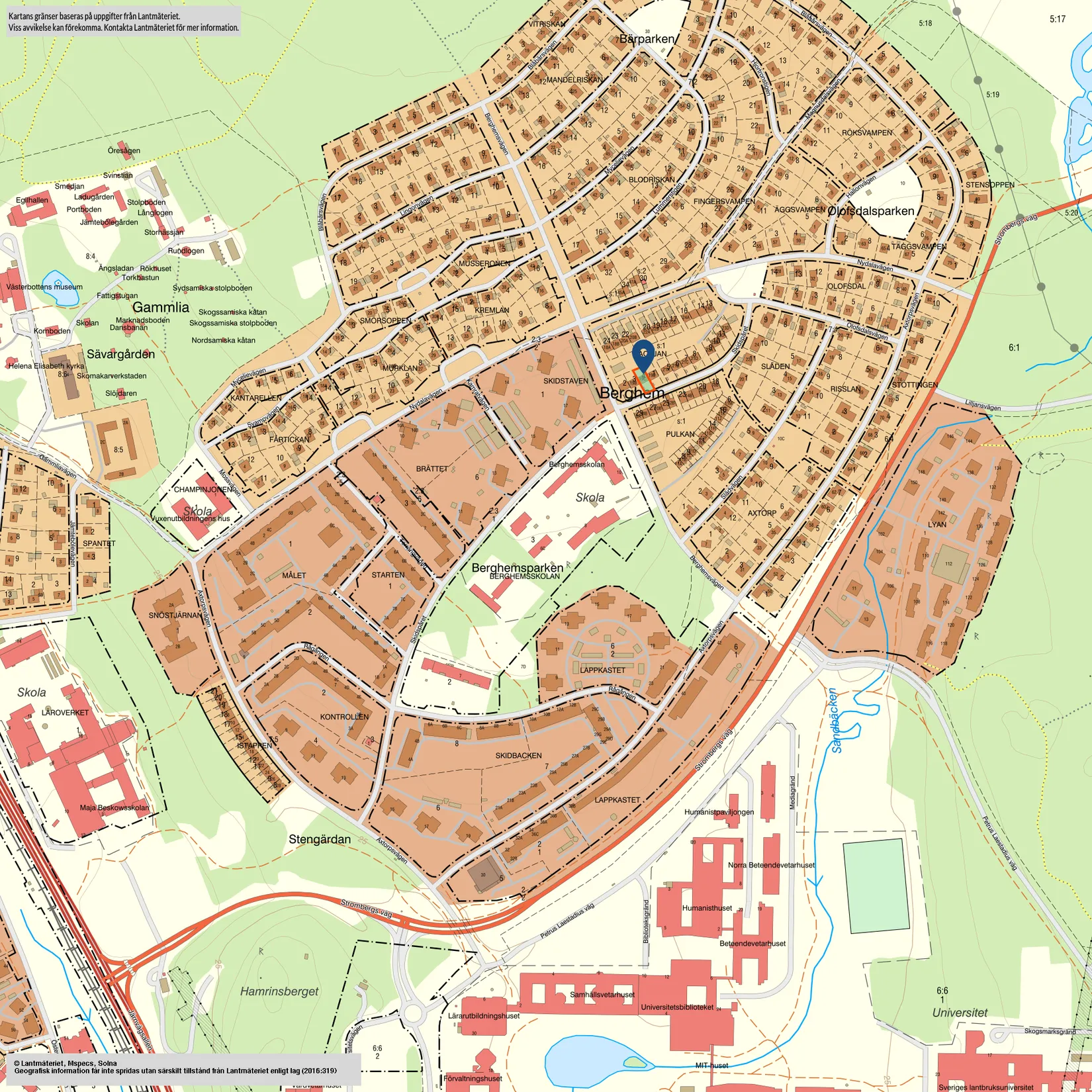 Radhus, Skidspåret 19C, Berghem, Umeå