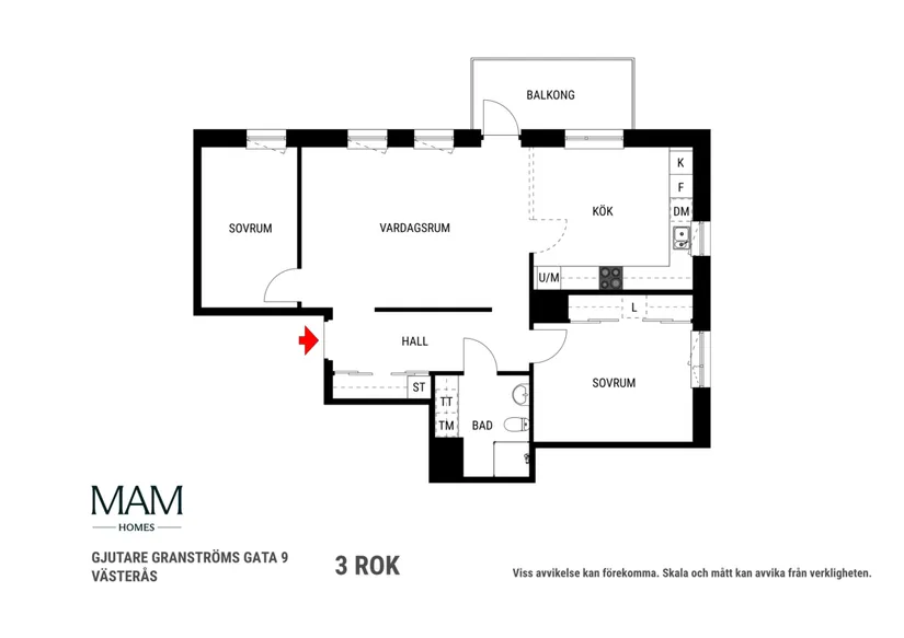 Bostadsrätt, Gjutare Granströms gata 9, Östermalm, Västerås