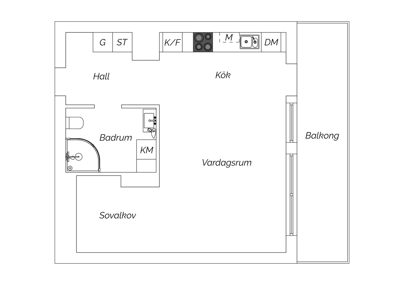 Bostadsrätt, Bryggvägen 14, 4 tr, Gröndal, Stockholm