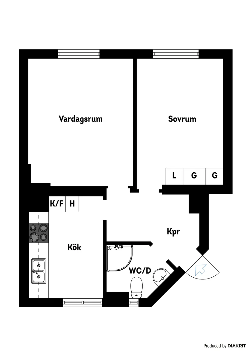 Bostadsrätt, Stockholmsvägen 9, Öster, Nyköping