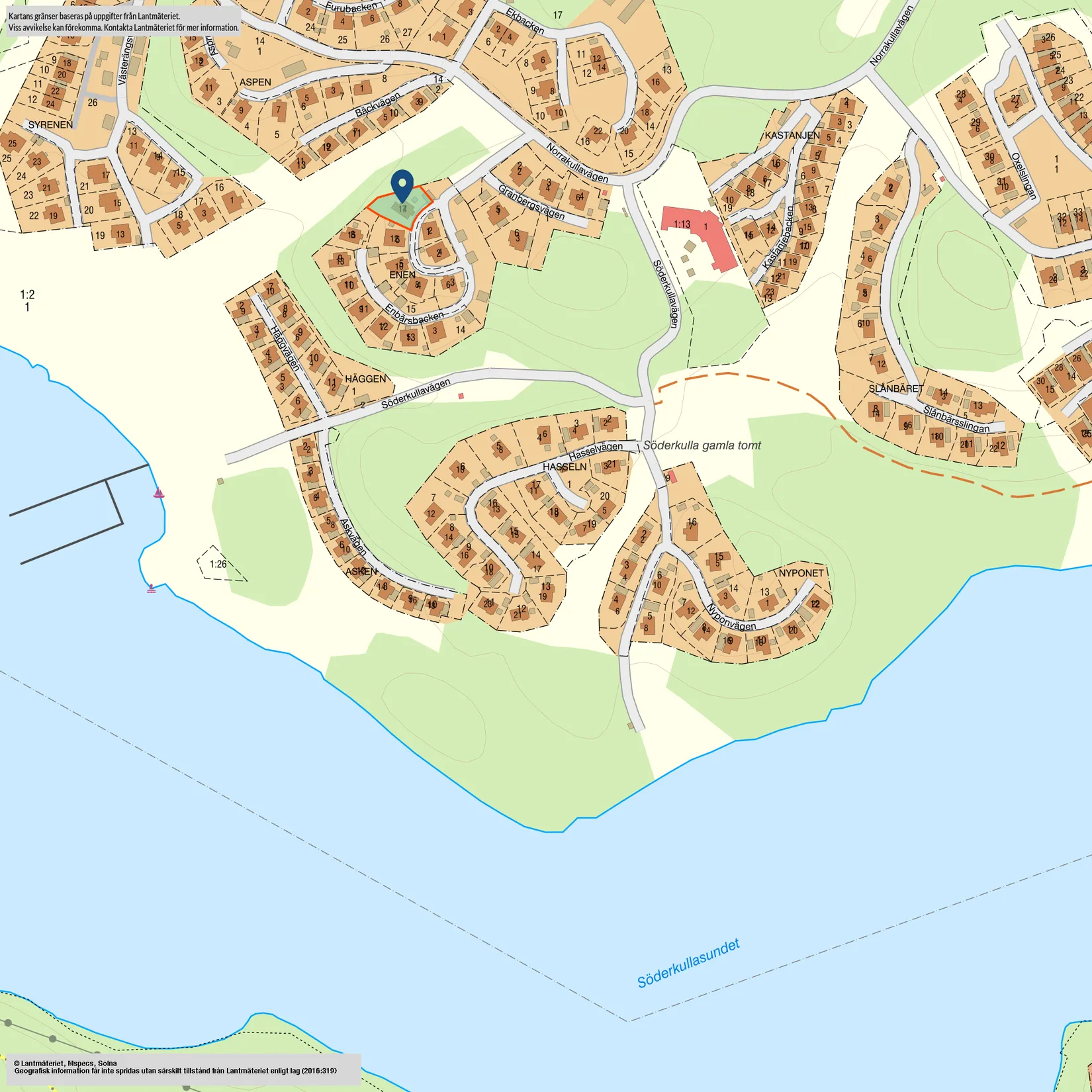 Villa, Enbärsbacken 14, Vaxholm Kullön, Vaxholm