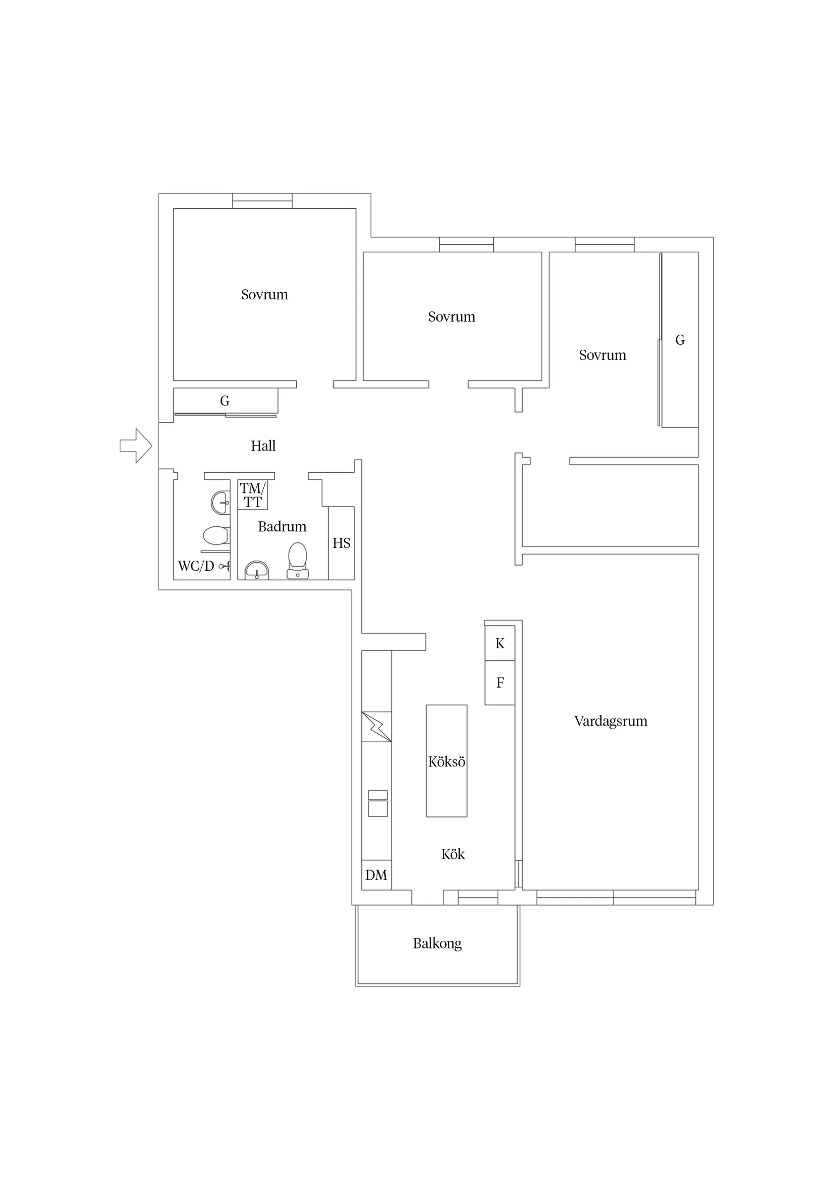 Bostadsrätt, Norra Skeppargatan 4, Centralt, Gävle